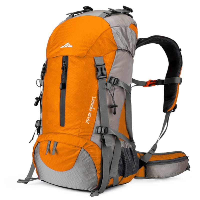 Loowoko 50L Hiking Backpack, Waterproof Camping Essentials Bag with Rain Cover, 45+5 Liter Lightweight Backpacking Back Pack - Image 1